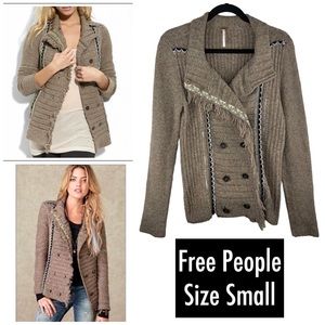 Free People Cuddle Bear Admiral Sweater Jacket